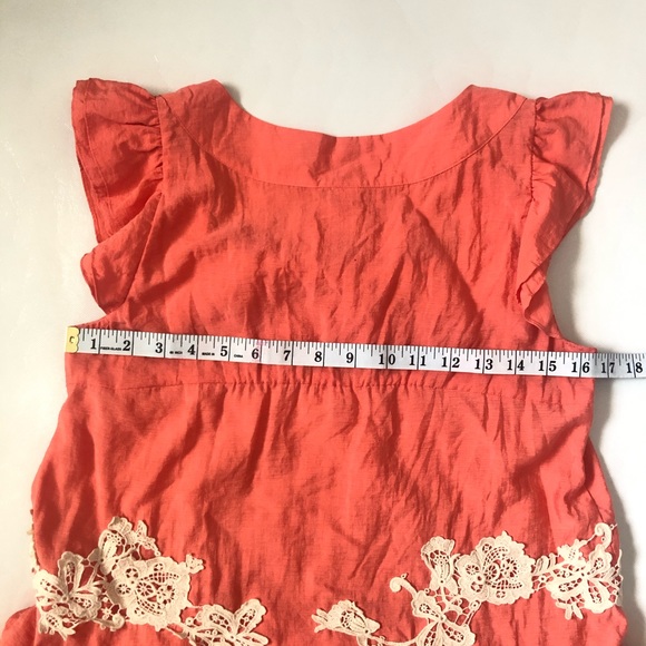Anthropologie Floreat Embroidered Ruffle Top - Picture 5 of 8